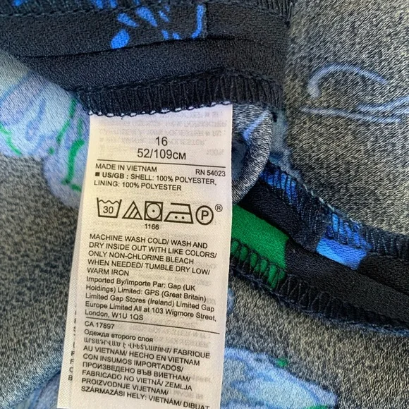 Banana Republic Navy Blue Pansies Floral Midi Dress - Picture 4 of 9